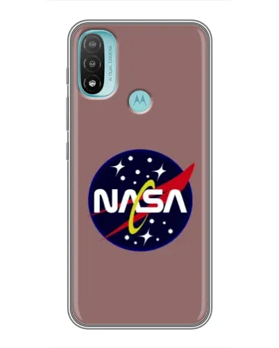 Чехол для Motorola MOTO E20 с картинкой «NASA — ретро космос»