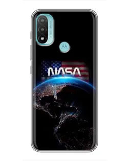 Чехол для Motorola MOTO E20 с картинкой «Земля из космоса NASA»