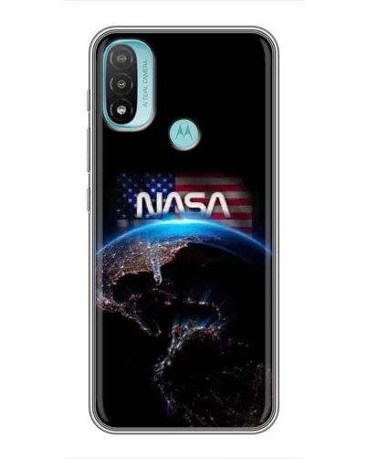 Чехол для Motorola MOTO E20 с картинкой «Земля из космоса NASA»
