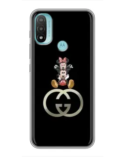 Чехол для Motorola MOTO E20 с картинкой «Минни Маус на лого»
