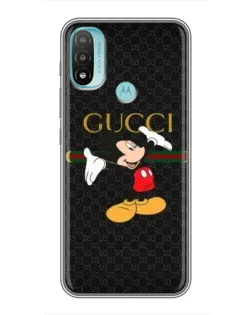 Чехол для Motorola MOTO E20 с картинкой «Микки Маус Gucci»
