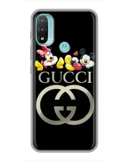 Чехол для Motorola MOTO E20 с картинкой «Gucci — герои Disney»