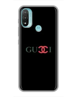 Чехол для Motorola MOTO E20 с картинкой «Gucci — красный градиент»