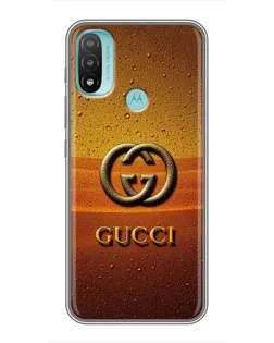 Чехол для Motorola MOTO E20 с картинкой «Gucci — солнечный градиент»