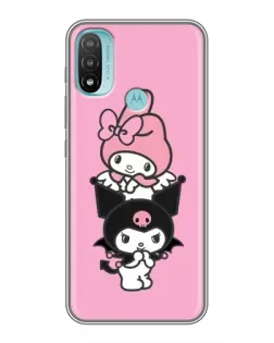 Чехол для Motorola MOTO E20 с картинкой «My Melody и Kuromi»