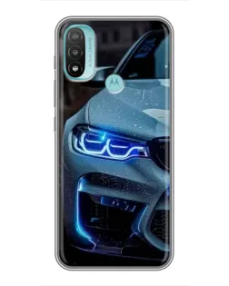 Чохол для Motorola MOTO E20 з картинкою «Погляд BMW з синіми фарами» Чохол для Motorola MOTO E20 з картинкою «Погляд BMW з синіми фарами»