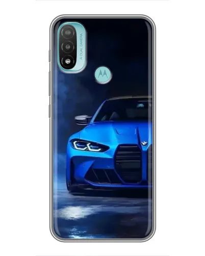 Чохол для Motorola MOTO E20 з картинкою «Блакитна BMW M4»