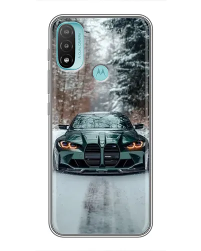 Чохол для Motorola MOTO E20 з картинкою «BMW у зимовому лісі»