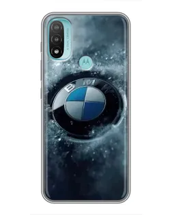 Чохол для Motorola MOTO E20 з картинкою «Логотип BMW — лід» Чохол для Motorola MOTO E20 з картинкою «Логотип BMW — лід»