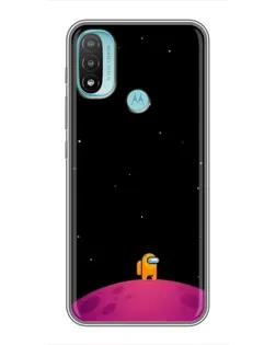 Чехол для Motorola MOTO E20 с картинкой «Одинокий герой на планете» Чехол для Motorola MOTO E20 с картинкой «Одинокий герой на планете»