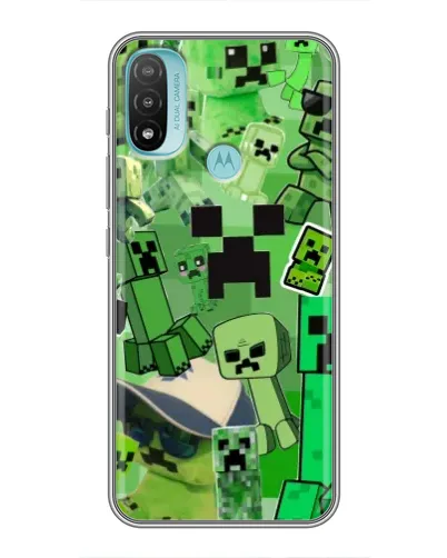 Чехол для Motorola MOTO E20 с картинкой «Криперы Minecraft» Чехол для Motorola MOTO E20 с картинкой «Криперы Minecraft»
