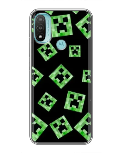 Чехол для Motorola MOTO E20 с картинкой «Паттерн с криперами» Чехол для Motorola MOTO E20 с картинкой «Паттерн с криперами»
