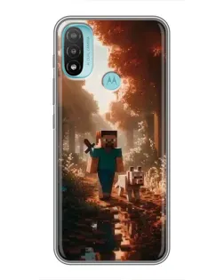 Чехол для Motorola MOTO E20 с картинкой «Стив в лесу» Чехол для Motorola MOTO E20 с картинкой «Стив в лесу»