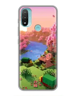 Чехол для Motorola MOTO E20 с картинкой «Розовое дерево Minecraft» Чехол для Motorola MOTO E20 с картинкой «Розовое дерево Minecraft»