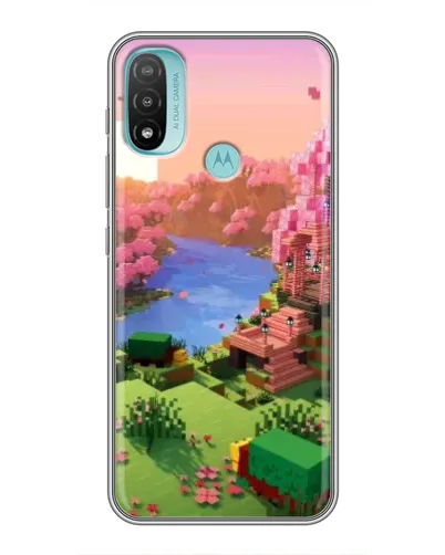 Чехол для Motorola MOTO E20 с картинкой «Розовое дерево Minecraft» Чехол для Motorola MOTO E20 с картинкой «Розовое дерево Minecraft»
