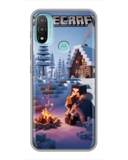 Чехол для Motorola MOTO E20 с картинкой «Зимний Minecraft» Чехол для Motorola MOTO E20 с картинкой «Зимний Minecraft»