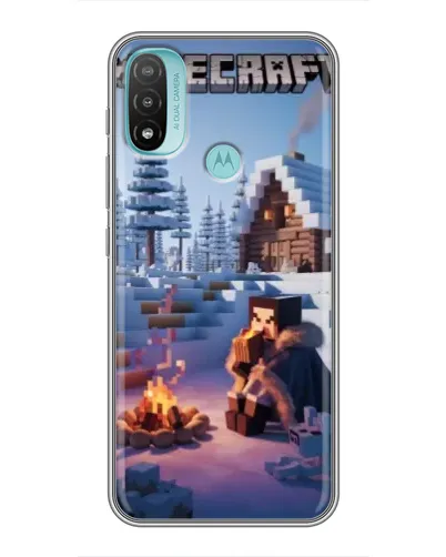 Чехол для Motorola MOTO E20 с картинкой «Зимний Minecraft» Чехол для Motorola MOTO E20 с картинкой «Зимний Minecraft»
