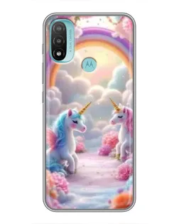 Чехол для Motorola MOTO E20 с картинкой «Радуга и единороги» Чехол для Motorola MOTO E20 с картинкой «Радуга и единороги»