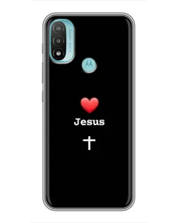 Чехол для Motorola MOTO E20 с картинкой «Сердце - Jesus» Чехол для Motorola MOTO E20 с картинкой «Сердце - Jesus»