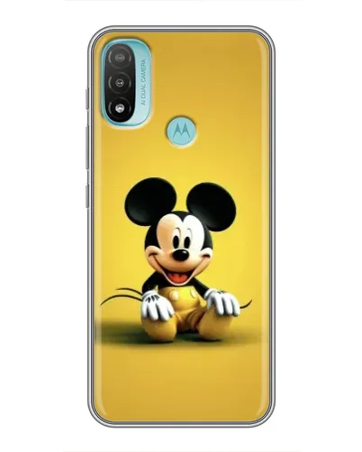 Чехол для Motorola MOTO E20 с картинкой «Микки на желтом»