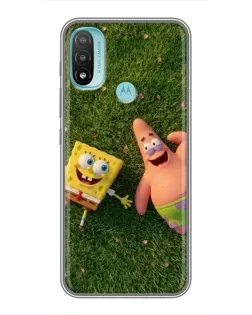 Чехол для Motorola MOTO E20 с картинкой «Друзья на лужайке»