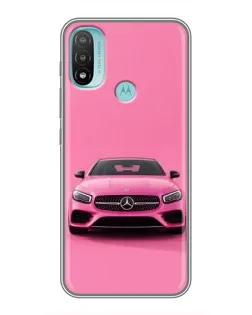 Чохол для Motorola MOTO E20 з картинкою «Рожевий Mercedes AMG»