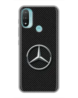 Чохол для Motorola MOTO E20 з картинкою «Карбоновий Mercedes стиль»