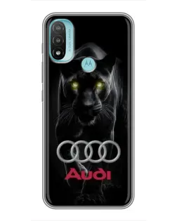 Чехол для Motorola MOTO E20 с картинкой «Пантера и Audi»