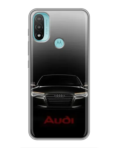 Чехол для Motorola MOTO E20 с картинкой «Audi — градиентный контур»