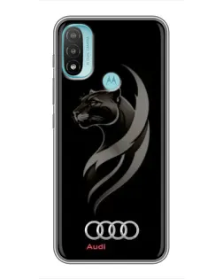 Чехол для Motorola MOTO E20 с картинкой «Графика — пантера и Audi»