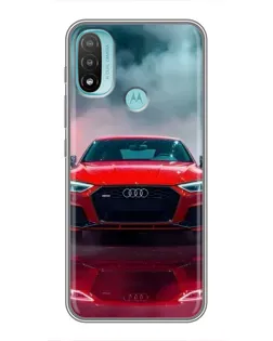Чехол для Motorola MOTO E20 с картинкой «Audi RS — красный стиль»
