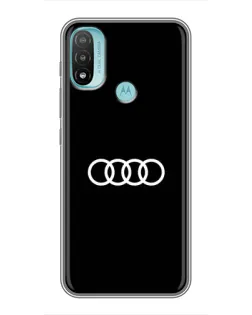 Чехол для Motorola MOTO E20 с картинкой «Audi White Logo»