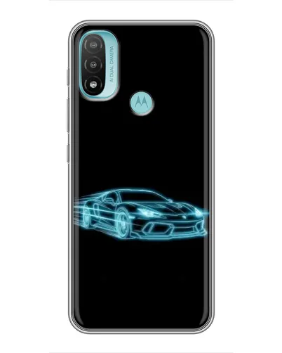 Чехол для Motorola MOTO E20 с картинкой «Неоновый контур Lamborghini» Чехол для Motorola MOTO E20 с картинкой «Неоновый контур Lamborghini»