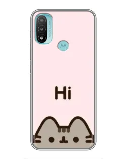 Чехол для Motorola MOTO E20 с картинкой «Пушин говорит Hi» Чехол для Motorola MOTO E20 с картинкой «Пушин говорит Hi»