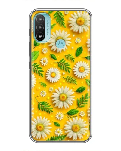 Чехол для Motorola MOTO E20 с картинкой «Ромашковое солнце»