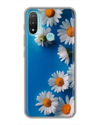 Чехол для Motorola MOTO E20 с картинкой «Белоснежные маргаритки»