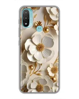 Чехол для Motorola MOTO E20 с картинкой «Белие бумажние  цвети»