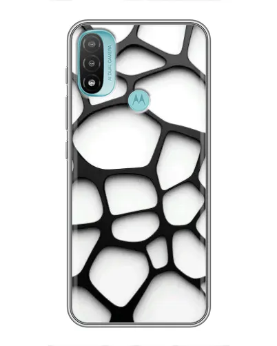 Чехол для Motorola MOTO E20 с картинкой «Белая объемная сетка» Чехол для Motorola MOTO E20 с картинкой «Белая объемная сетка»