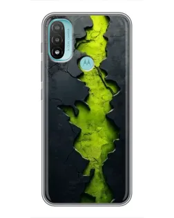 Чехол для Motorola MOTO E20 с картинкой «Салатовый разлом скалы» Чехол для Motorola MOTO E20 с картинкой «Салатовый разлом скалы»