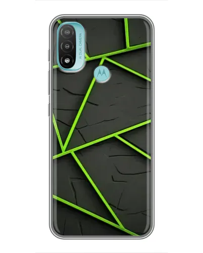 Чехол для Motorola MOTO E20 с картинкой «Зеленые геометрические линии» Чехол для Motorola MOTO E20 с картинкой «Зеленые геометрические линии»