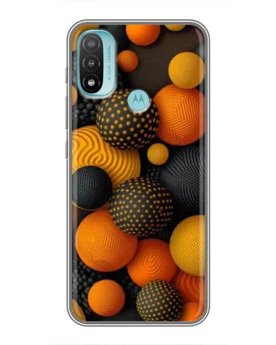 Чехол для Motorola MOTO E20 с картинкой «Объемные оранжевые сферы» Чехол для Motorola MOTO E20 с картинкой «Объемные оранжевые сферы»