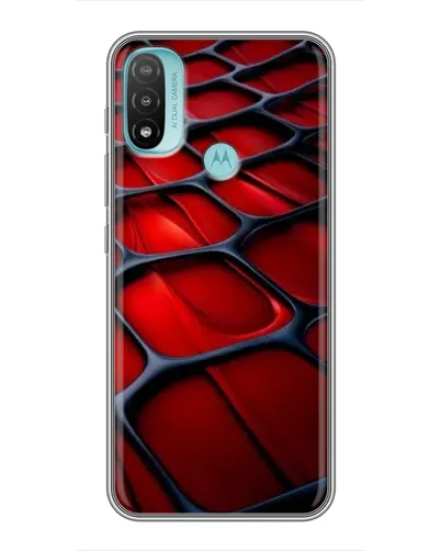 Чехол для Motorola MOTO E20 с картинкой «Красная глянцевая сетка» Чехол для Motorola MOTO E20 с картинкой «Красная глянцевая сетка»