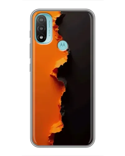 Чехол для Motorola MOTO E20 с картинкой «Оранжевый разлом» Чехол для Motorola MOTO E20 с картинкой «Оранжевый разлом»