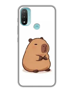 Чехол для Motorola MOTO E20 с картинкой «Толстенькая капибара»