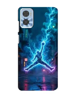 Чохол для Motorola MOTO E22 з картинкою «Jordan Gold Jumpman»