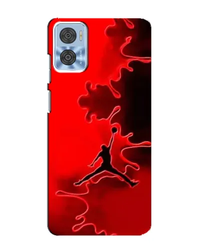 Чехол для Motorola MOTO E22 с картинкой «Jordan Red Smoke»