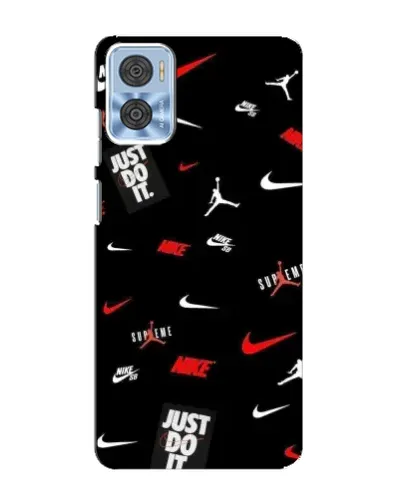 Чехол для Motorola MOTO E22 с картинкой «Nike Mix Pattern»