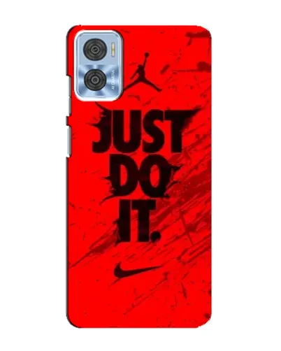 Чехол для Motorola MOTO E22 с картинкой «Nike Just Do It»