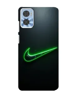 Чохол для Motorola MOTO E22 з картинкою «Неоновий контур Nike»