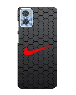 Чохол для Motorola MOTO E22 з картинкою «Nike — карбонова сітка»